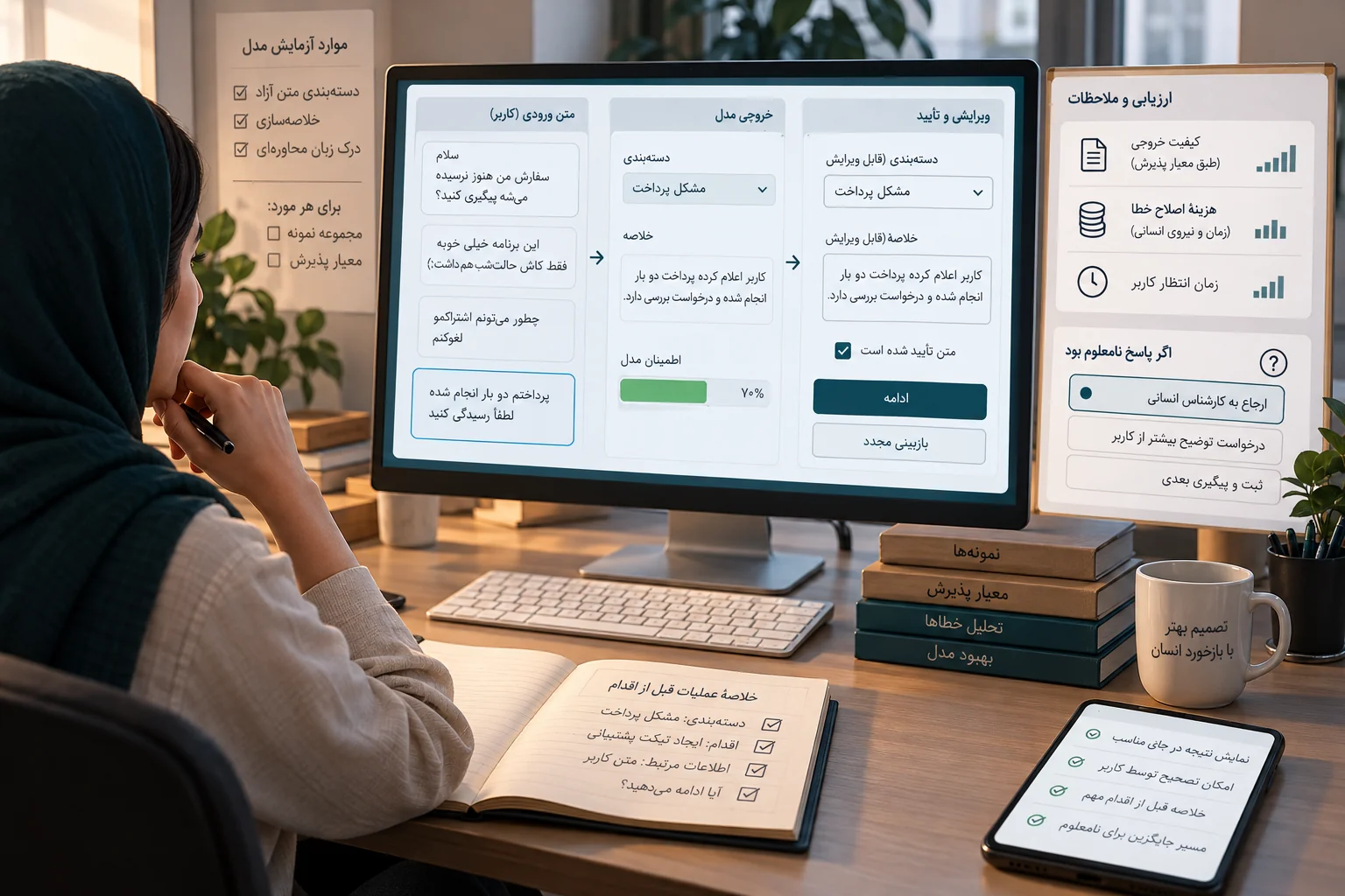 استفاده از مدل برای ورودی مبهم همراه با امکان اصلاح کاربر